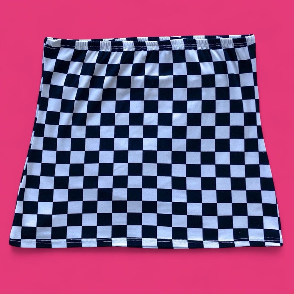 Tube Top 🖤 | Medium | Checkered | Alt